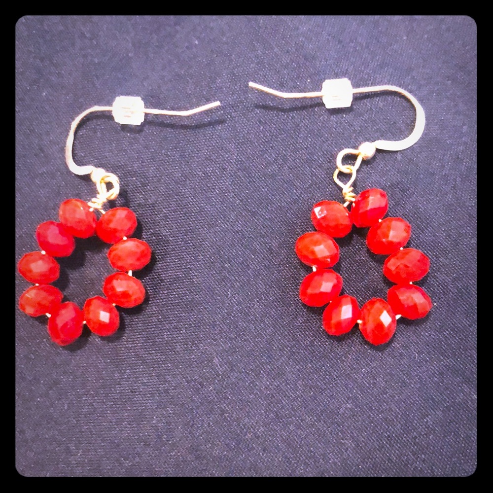 Red earrings